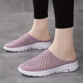 Women's Knitted Shoes, Slip On Breathable Slippers, Women's Footwear