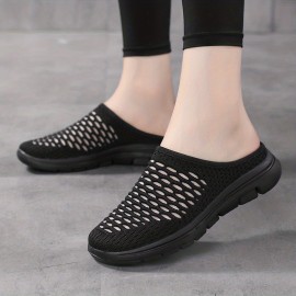 Women's Knitted Shoes, Slip On Breathable Slippers, Women's Footwear