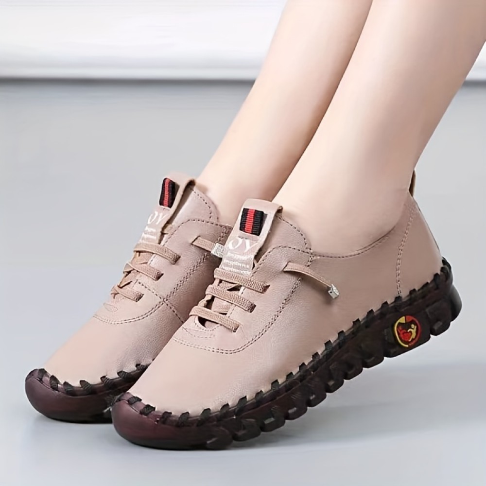 Women's Simple Flat Shoes, Casual Lace Up Soft Sole Shoes, Women's Lightweight Low Top Shoes