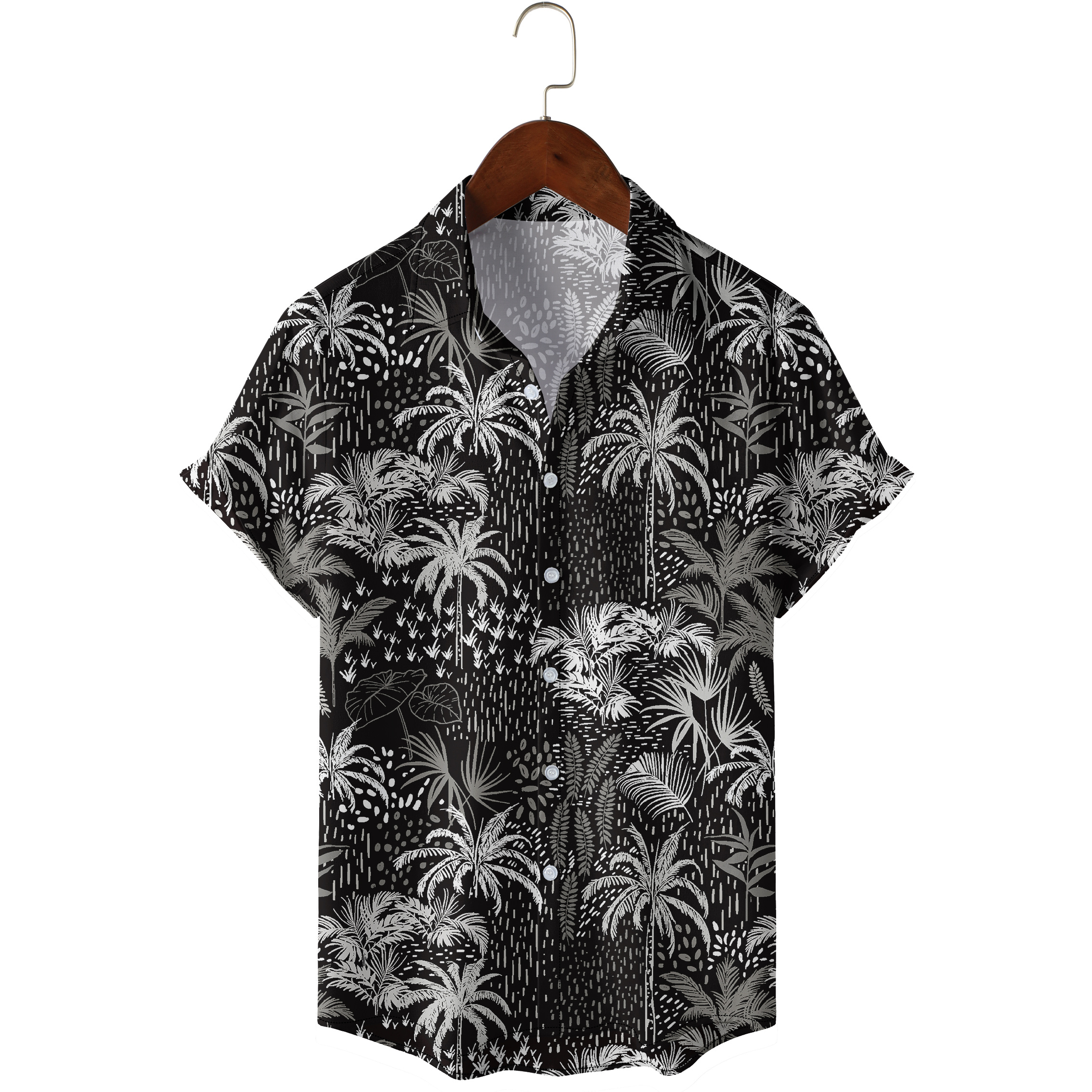 palm trees hawaiian shirts button up short sleeve beach shirts summer casual aloha shirts details 0