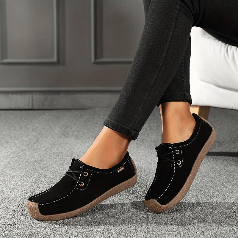 womens flat shoes lightweight closed toe lace up shoes womens comfortable walking shoes details 2