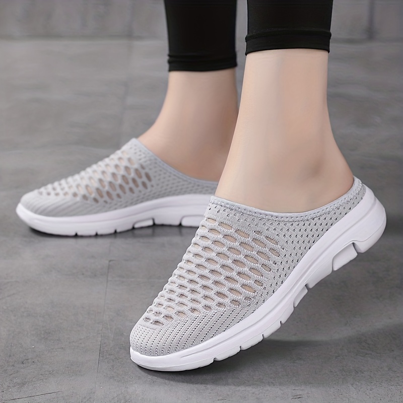 womens knitted shoes slip on breathable slippers womens footwear details 6