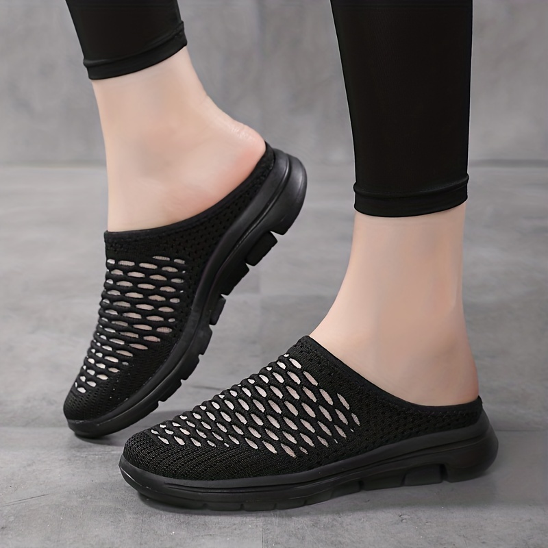 womens knitted shoes slip on breathable slippers womens footwear details 8