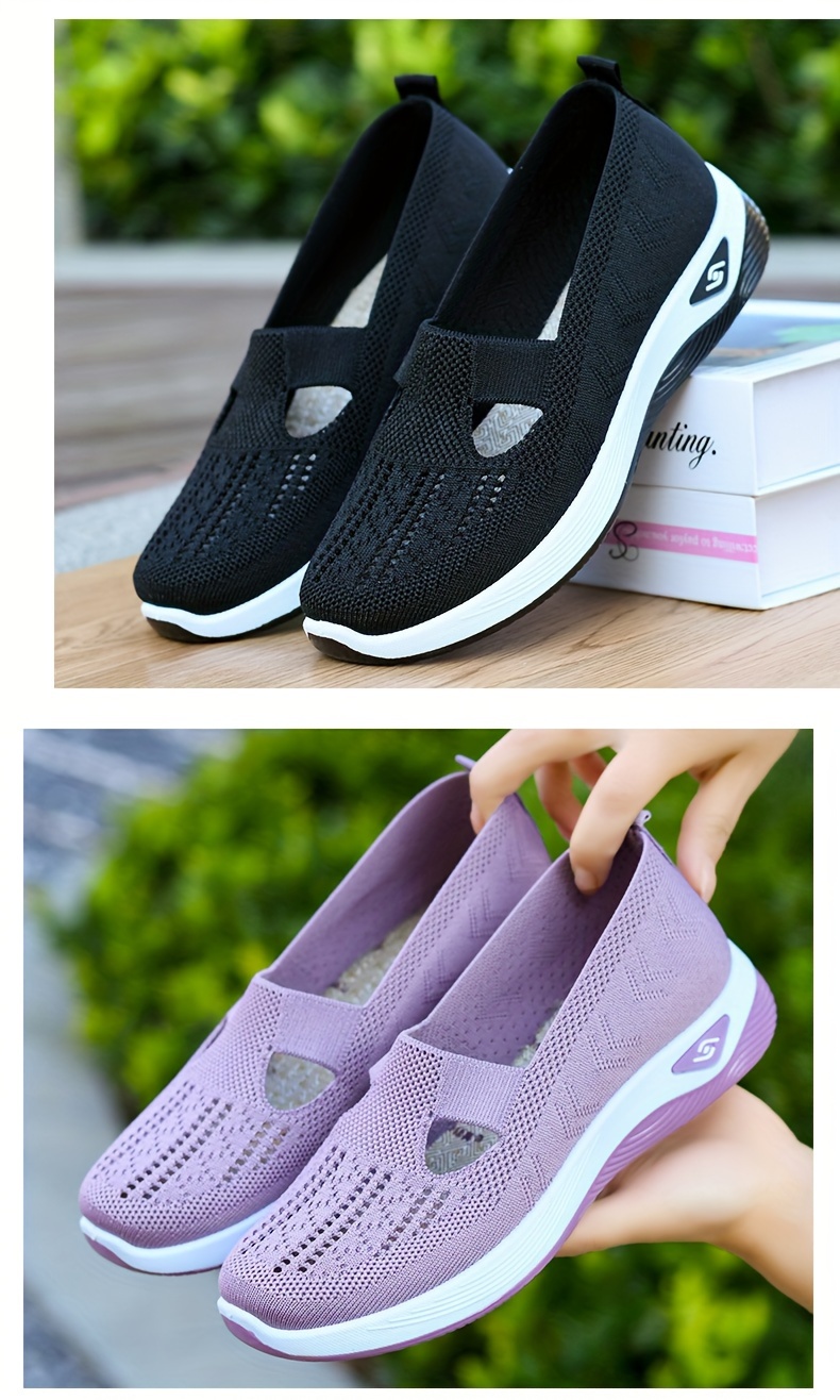 breathable old beijing cloth shoes womens comfortable and breathable soft sole casual womens shoes flat bottom hollow mesh face moms shoes details 2