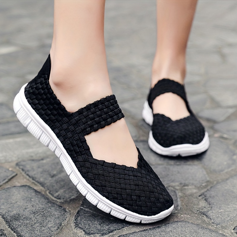 womens colorful braided flat shoes casual slip on soft sole shoes lightweight walking shoes details 7